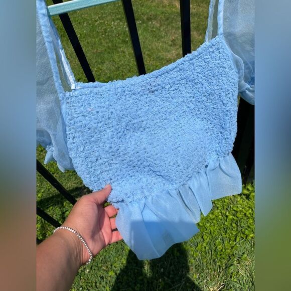 STAUD French Blue Cannon Top NWT - Picture 9 of 13